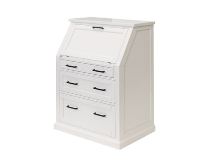 Martin Furniture - Abby - Modern Wood Drop-Lid Secretary Desk, Fully Assembled, White - IMAY550 view 1
