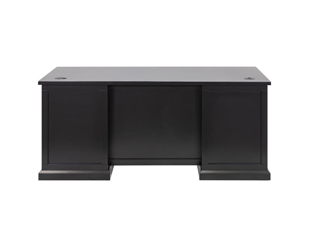 Martin Furniture - Abby - Modern Wood Hutch With Doors and Desk, Storage Hutch and Credenza, Office Storage, Fully Assembled, Black - IMAY682B-689BKIT view 10
