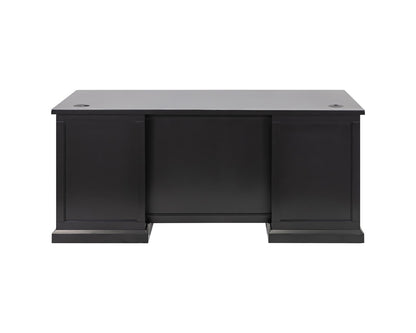 Martin Furniture - Abby - Modern Wood Hutch With Doors and Desk, Storage Hutch and Credenza, Office Storage, Fully Assembled, Black - IMAY682B-689BKIT view 10