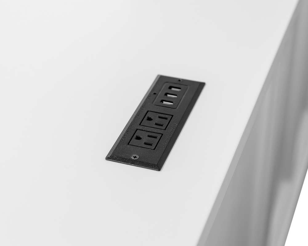 Martin Furniture - Abby - Modern Wood L-Desk & Return, Writing Table & Return, Office Desk & Return, Corner Desk & Return, White - IMAY664R-KIT veiw 6