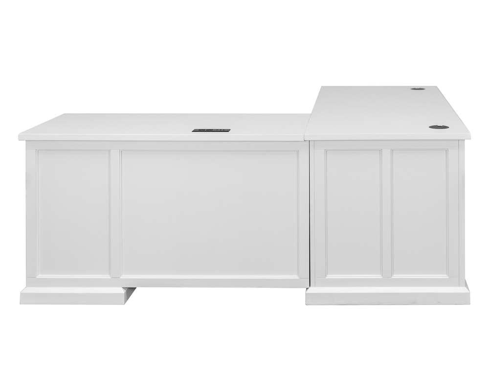 Martin Furniture - Abby - Modern Wood L-Desk & Return, Writing Table & Return, Office Desk & Return, Corner Desk & Return, White - IMAY664R-KIT veiw 7