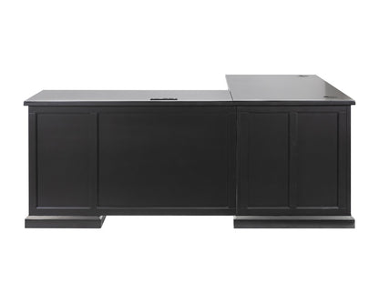 Martin Furniture - Abby - Modern Wood L-Desk & Return, Writing Table & Return, Office Desk & Return, Corner Desk & Return, Black - IMAY664RB-KIT view 5