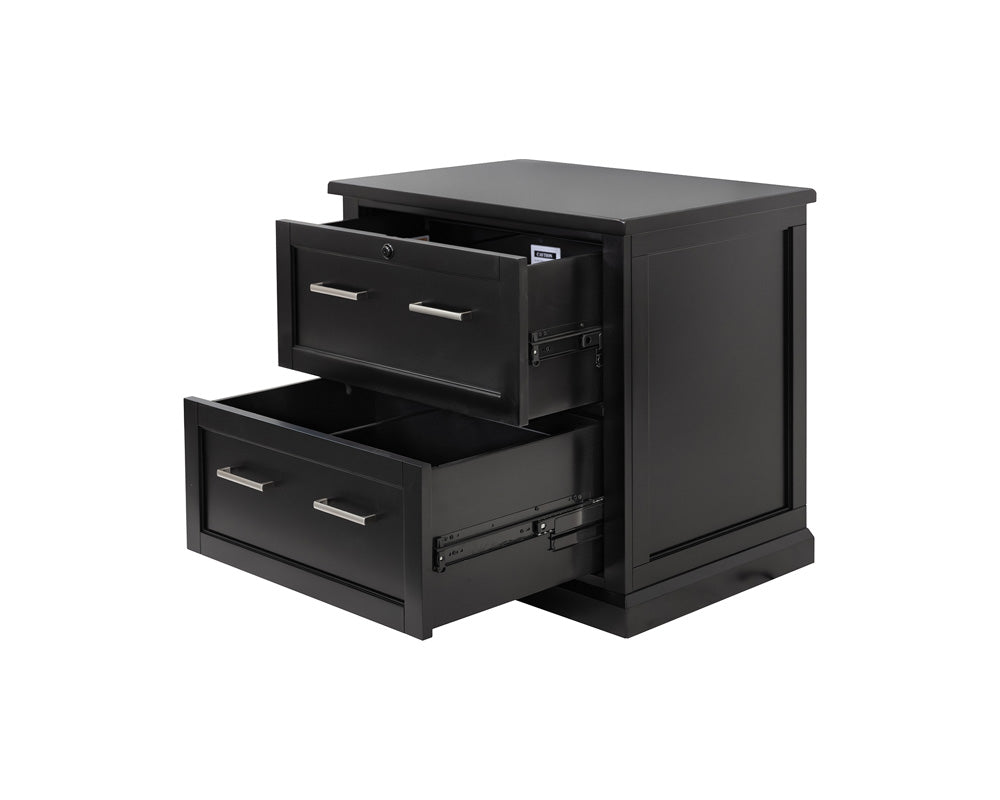 Martin Furniture - Abby - Modern Wood Lateral File, Office Lateral File, Storage File Drawer, Fully Assembled, Black - IMAY450B view 3