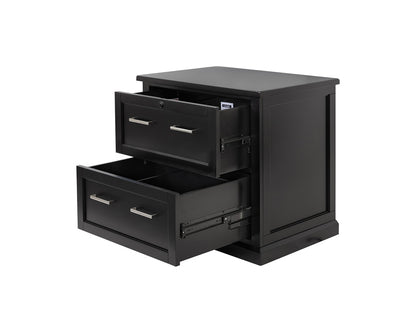 Martin Furniture - Abby - Modern Wood Lateral File, Office Lateral File, Storage File Drawer, Fully Assembled, Black - IMAY450B view 3