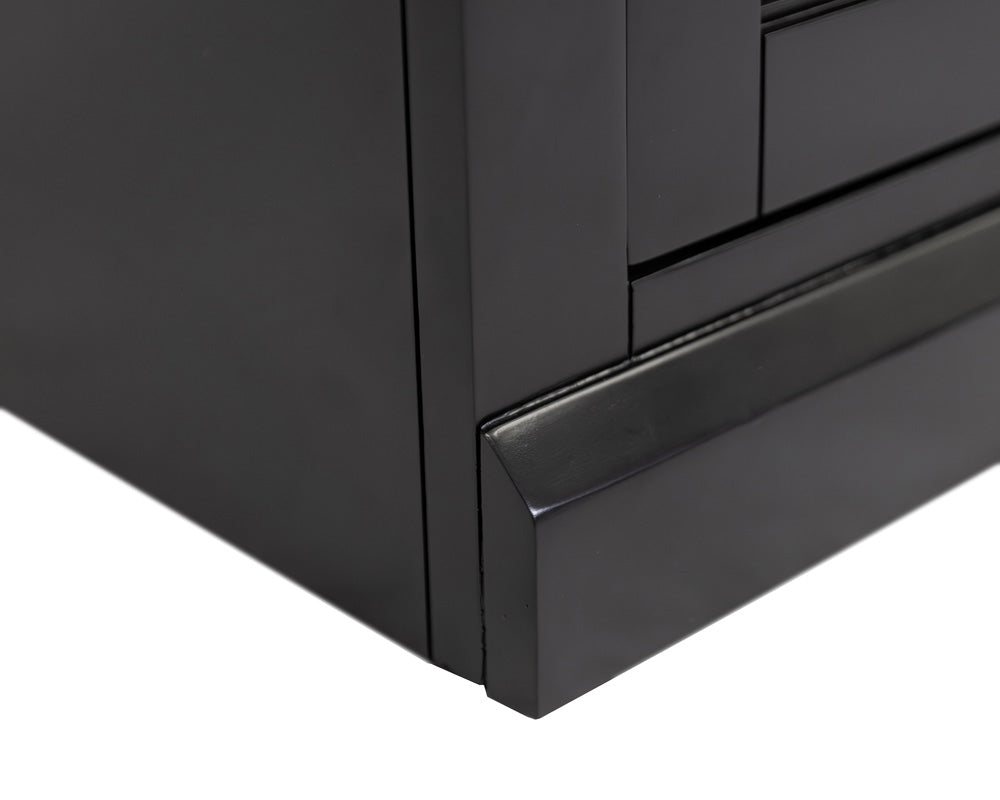 Martin Furniture - Abby - Modern Wood Lower Doors Bookcase, Office Bookcase, Office Shelving, Office Storage, Fully Assembled, Black - IMAY3278DB view 4