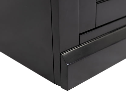 Martin Furniture - Abby - Modern Wood Lower Doors Bookcase, Office Bookcase, Office Shelving, Office Storage, Fully Assembled, Black - IMAY3278DB view 4