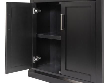 Martin Furniture - Abby - Modern Wood Lower Doors Bookcase, Office Bookcase, Office Shelving, Office Storage, Fully Assembled, Black - IMAY3278DB view 7