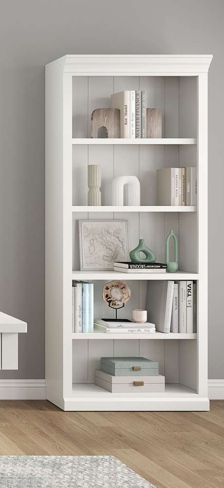 Martin Furniture - Abby - Modern Wood Open Bookcase Fully Assembled, White - IMAY3278 view 1