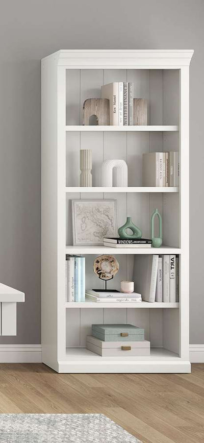 Martin Furniture - Abby - Modern Wood Open Bookcase Fully Assembled, White - IMAY3278 view 1