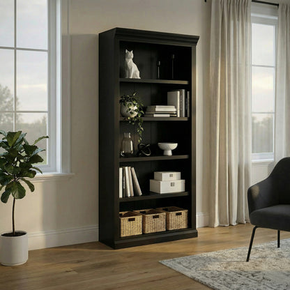 Martin Furniture - Abby - Modern Wood Open Bookcase, Office Bookcase, Office Shelving, Office Storage, Fully Assembled, White - IMAY3278B view 8