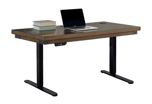 Martin Furniture - Addison Rustic Electric Sit/Stand Desk, Brown - IMAD384T-kit veiw 1