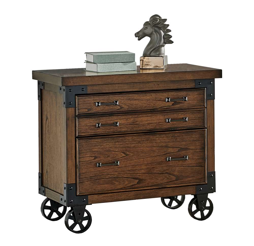 Martin Furniture - Addison Rustic Lateral File With Legal/Letter File Drawer, Brown - IMAD450 veiw 1