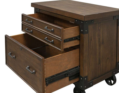 Martin Furniture - Addison Rustic Lateral File With Legal/Letter File Drawer, Brown - IMAD450 veiw 3