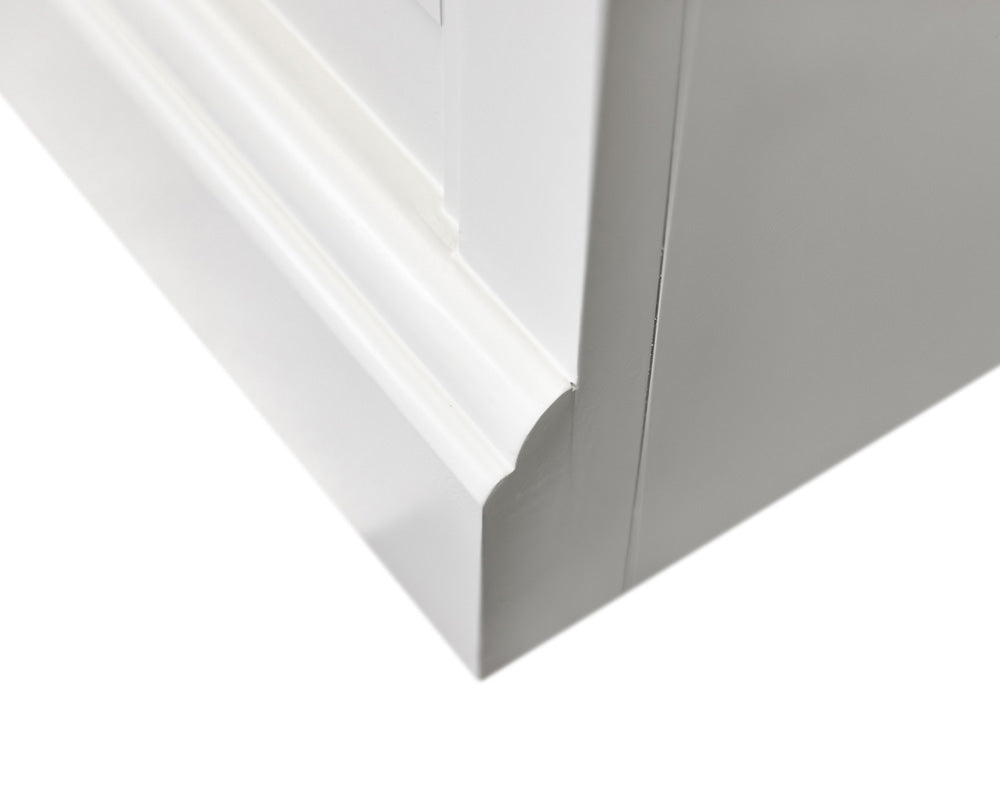 Martin Furniture - Albany - Contemporary 94" Tall Three Piece Arched Wood Bookcase Wall, Office Shelving, Fully Assembled, White - IMAL4094KIT3 view 4
