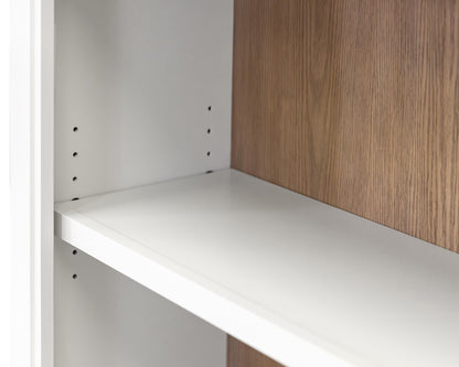 Martin Furniture - Albany - Contemporary 94" Tall Three Piece Arched Wood Bookcase Wall, Office Shelving, Fully Assembled, White - IMAL4094KIT3 view 5
