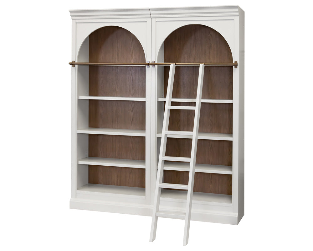 Contemporary Decorative Wooden Ladder, Fully Assembled White - IMAL402 view 4