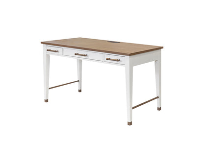 Martin Furniture - Albany - Contemporary Modern Wood Writing Desk, Office Table With Storage, White - IMAL384 view 1