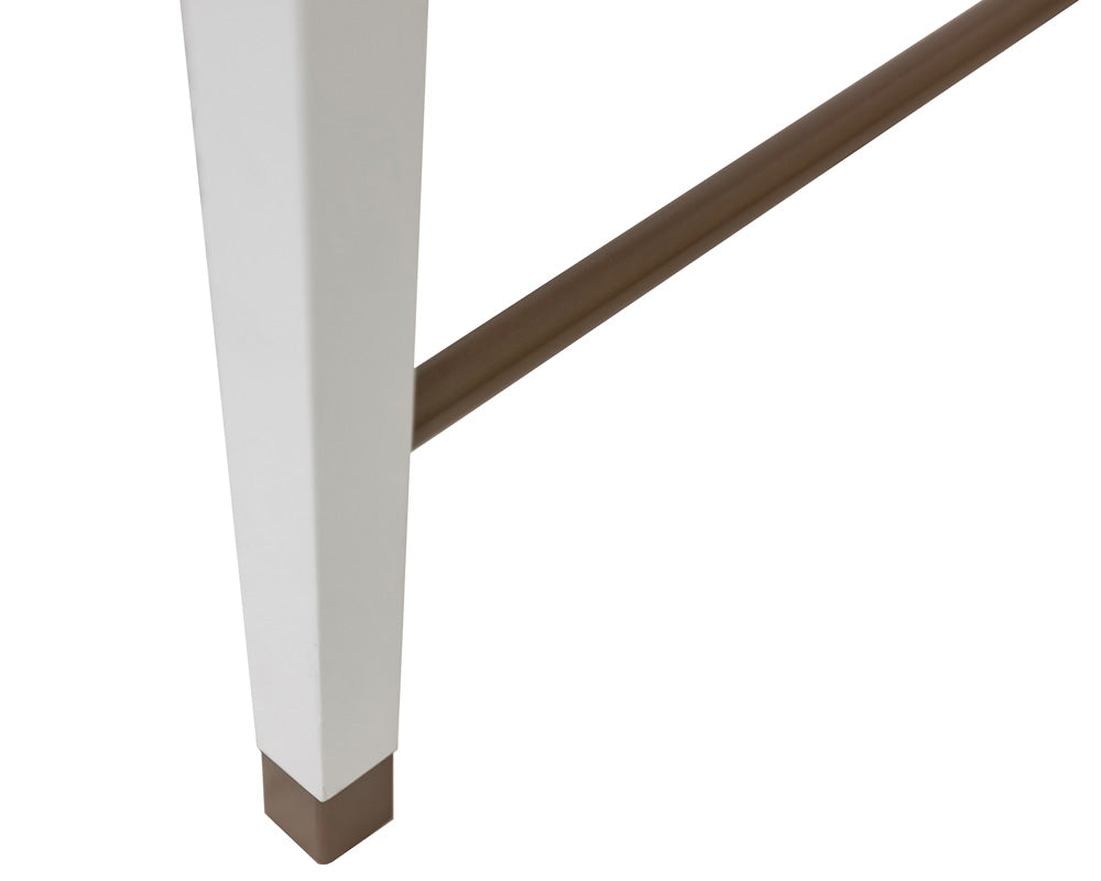 Martin Furniture - Albany - Contemporary Modern Wood Writing Desk, Office Table With Storage, White - IMAL384 view 6