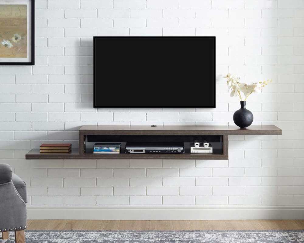 Martin Furniture - Asymmetrical Wall Mounted TV Console, 72-inch, Skyline Walnut - IMAS370S veiw 2