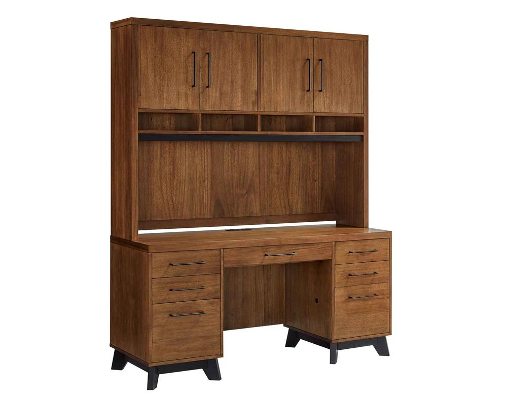 Martin Furniture - Avery Modern Wood Credenza and Hutch In Brown - IMAV649_IMAV642 veiw 1