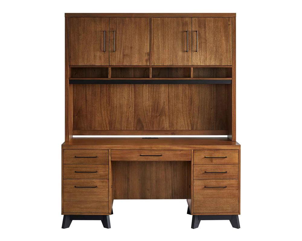 Martin Furniture - Avery Modern Wood Credenza and Hutch In Brown - IMAV649_IMAV642 veiw 2