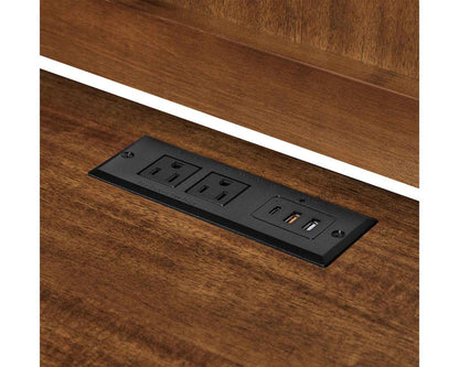 Martin Furniture - Avery Modern Wood Credenza and Hutch In Brown - IMAV649_IMAV642 veiw 8