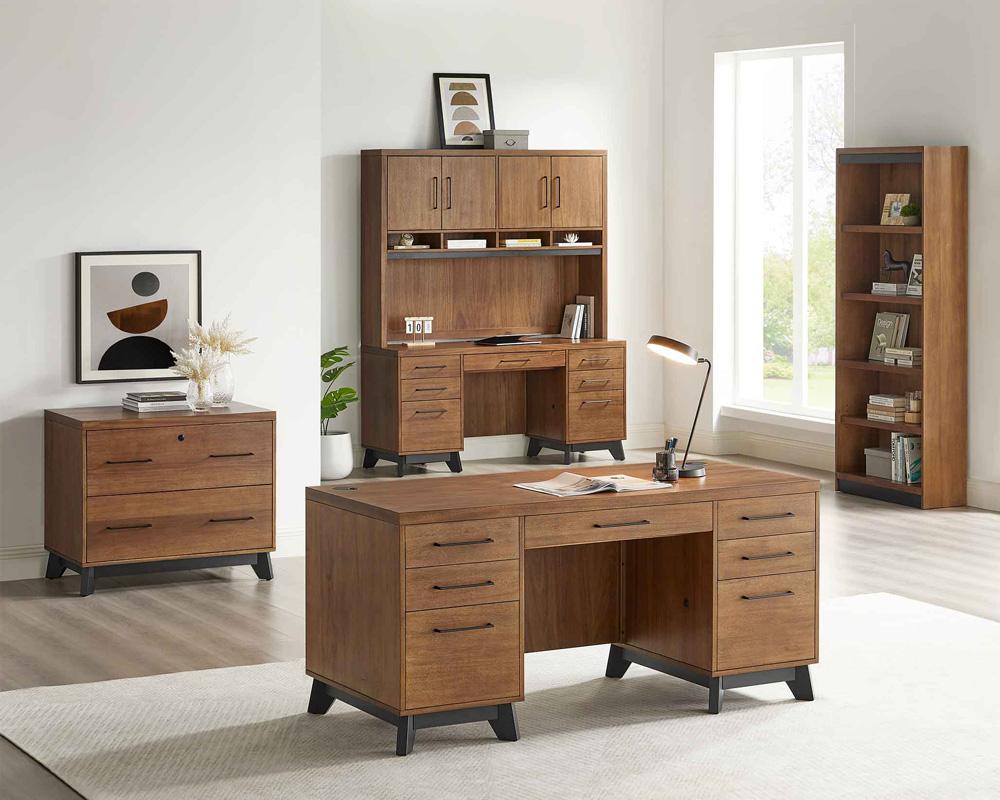 Martin Furniture - Avery Modern Wood Credenza and Hutch In Brown - IMAV649_IMAV642 veiw 11