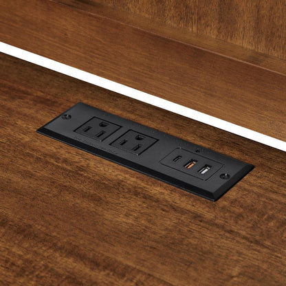 Martin Furniture - Avery Modern Wood Desk In Brown - IMAV649 veiw 4