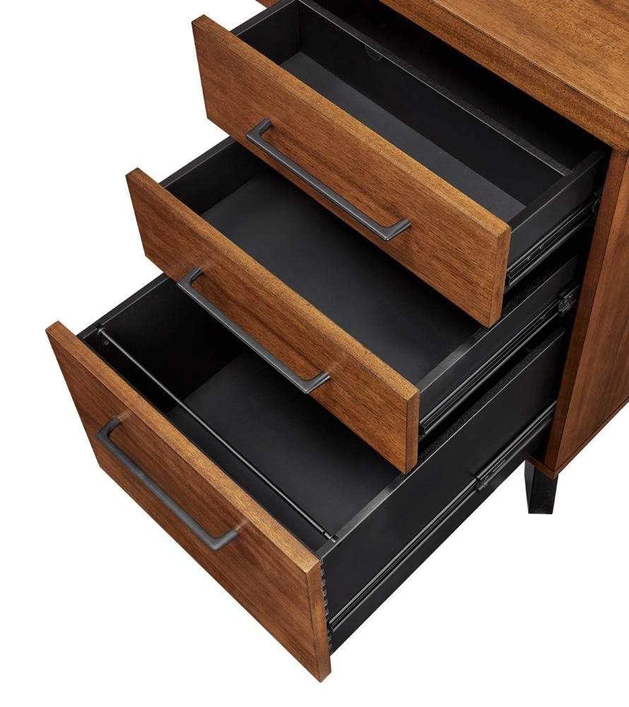 Martin Furniture - Avery Modern Wood Double Pedestal Executive Desk In Brown - IMAV640 veiw 4
