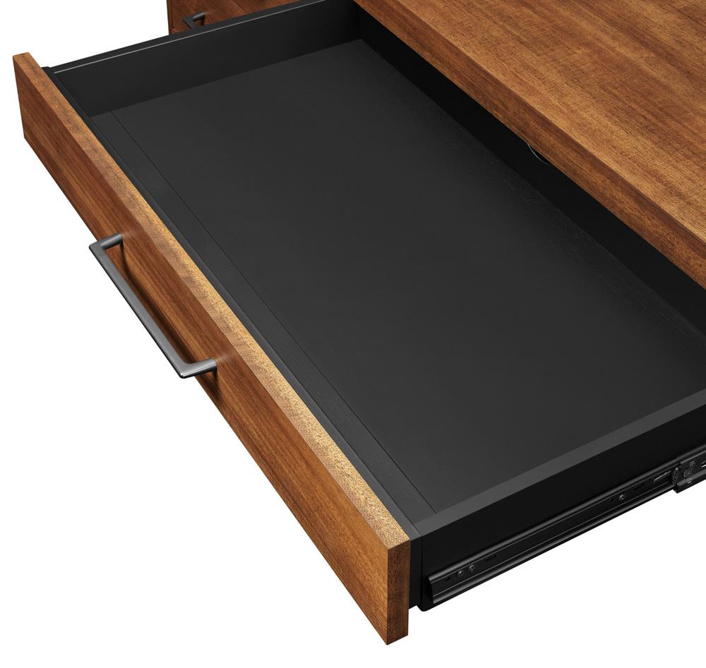 Martin Furniture - Avery Modern Wood Double Pedestal Executive Desk In Brown - IMAV640 veiw 5