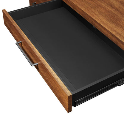 Martin Furniture - Avery Modern Wood Double Pedestal Executive Desk In Brown - IMAV640 veiw 5