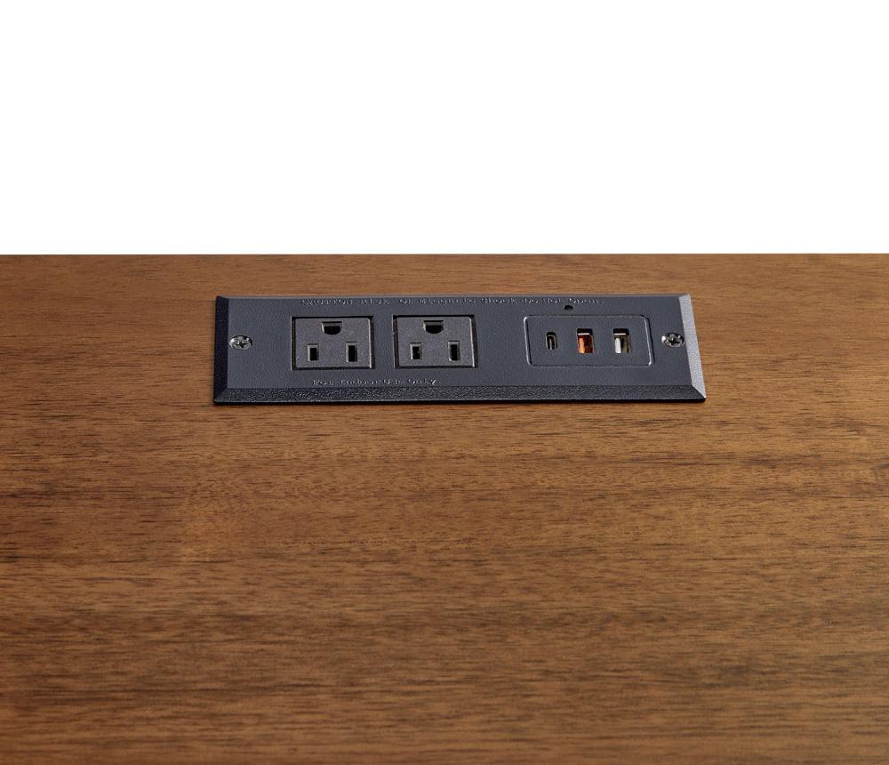 Martin Furniture - Avery Modern Wood Double Pedestal Executive Desk In Brown - IMAV640 veiw 7