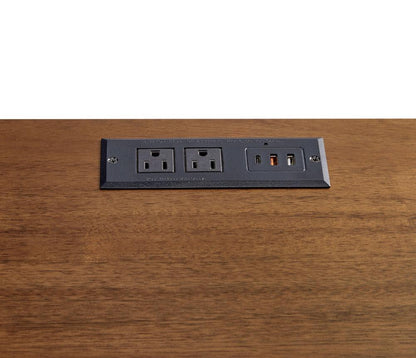 Martin Furniture - Avery Modern Wood Double Pedestal Executive Desk In Brown - IMAV640 veiw 7