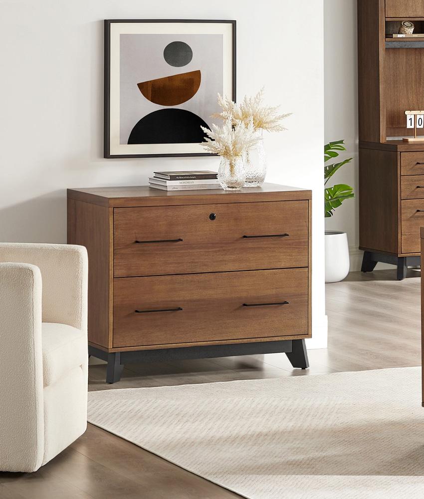 Martin Furniture - Avery Modern Wood Lateral File In Brown - IMAV450 veiw 7