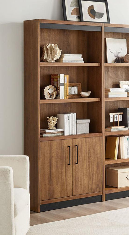 Martin Furniture - Avery Modern Wood Lower Doors Bookcase In Brown - IMAV3278D veiw 7