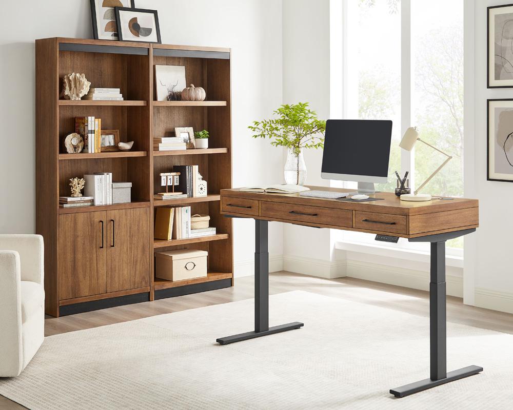 Martin Furniture - Avery Modern Wood Lower Doors Bookcase In Brown - IMAV3278D veiw 8