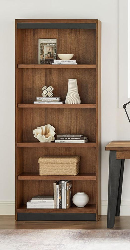 Martin Furniture - Avery Modern Wood Open Bookcase In Brown - IMAV3278 veiw 6