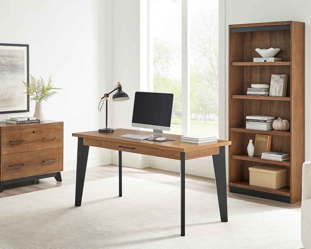Martin Furniture - Avery - Modern Writing Desk, Executive Desk, Rich Medium Brown - IMAV384 view 6