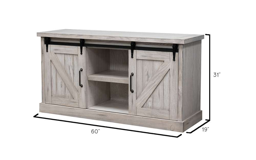 Martin Furniture - Avondale 60in TV Console, Fully Assembled, White - IMAE360W veiw 2