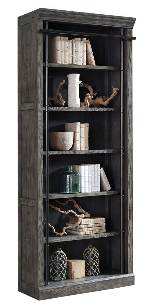 Martin Furniture - Avondale 8 Tall Wood Bookcase, Fully Assembled, Gray - IMAE4094G veiw 1