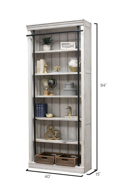 Martin Furniture - Avondale 8 Tall Wood Bookcase, Fully Assembled, White - IMAE4094W veiw 1