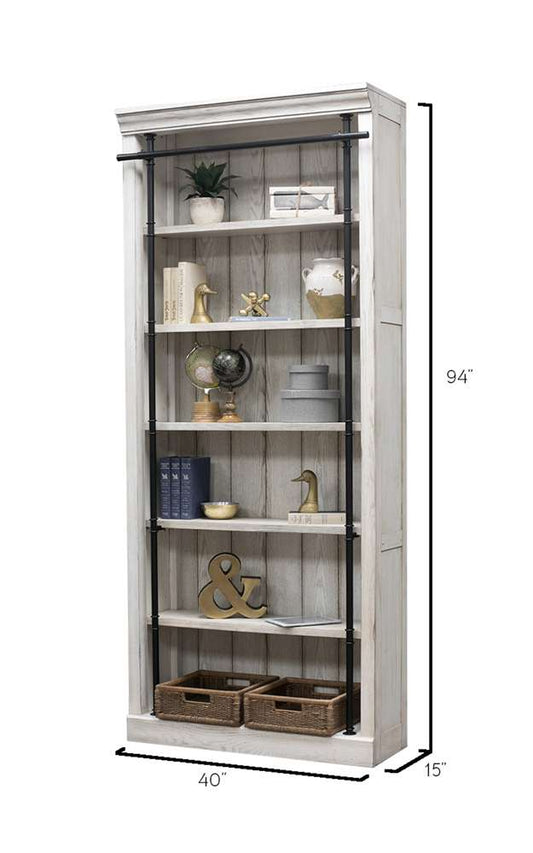 Martin Furniture - Avondale 8 Tall Wood Bookcase, Fully Assembled, White - IMAE4094W veiw 1