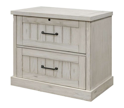 Martin Furniture - Avondale Lateral File With Locking Legal/Letter File Drawer, Fully Assembled, White - AE450W veiw 1