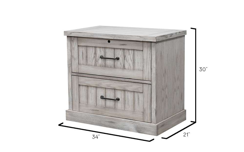 Martin Furniture - Avondale Lateral File With Locking Legal/Letter File Drawer, Fully Assembled, White - AE450W veiw 2