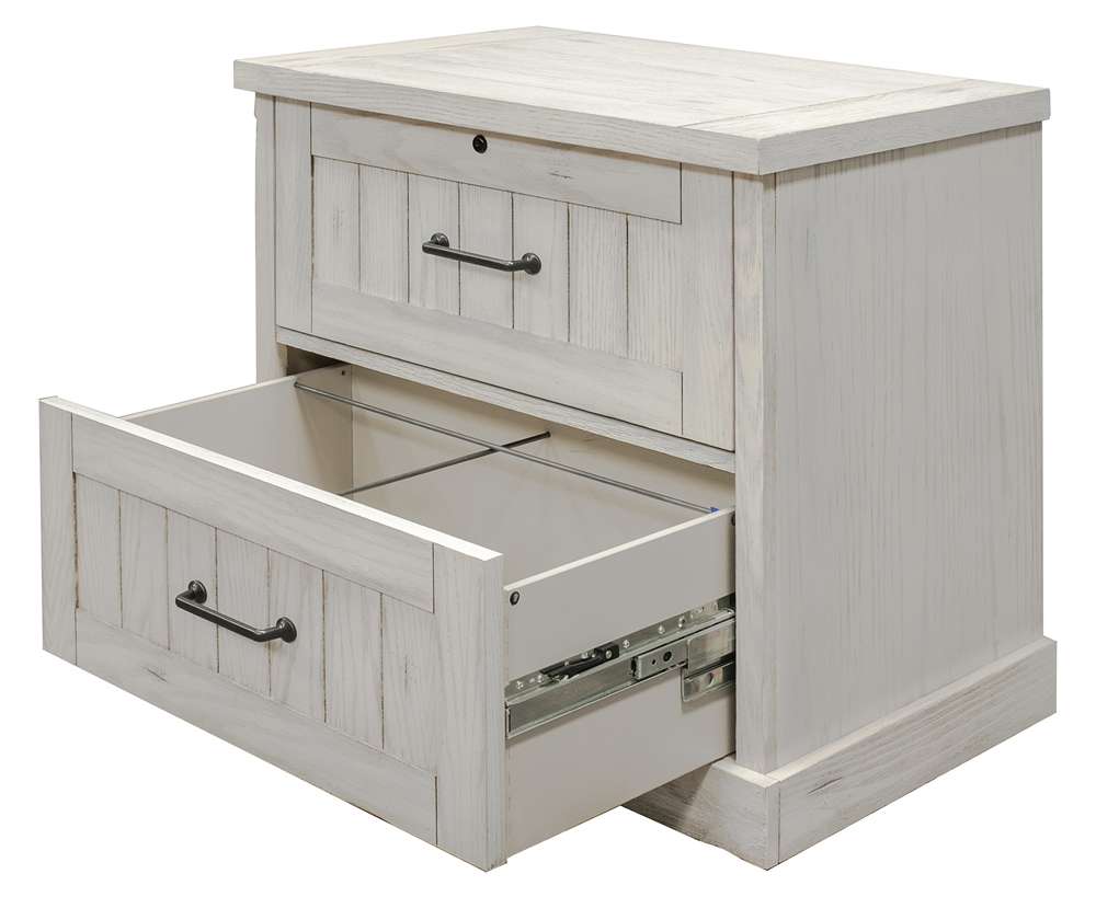 Martin Furniture - Avondale Lateral File With Locking Legal/Letter File Drawer, Fully Assembled, White - AE450W veiw 5