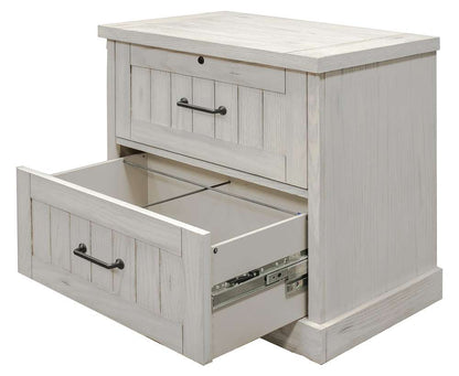 Martin Furniture - Avondale Lateral File With Locking Legal/Letter File Drawer, Fully Assembled, White - AE450W veiw 5