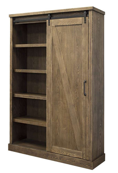 Martin Furniture - Avondale Rustic Barn Door Bookcase, Brown - IMAE4872 veiw 2