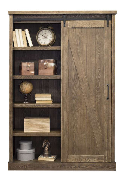 Martin Furniture - Avondale Rustic Barn Door Bookcase, Brown - IMAE4872 veiw 4