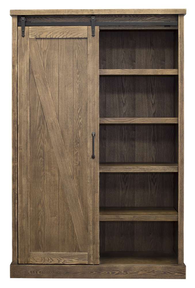 Martin Furniture - Avondale Rustic Barn Door Bookcase, Brown - IMAE4872 veiw 5