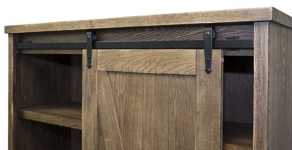 Martin Furniture - Avondale Rustic Barn Door Bookcase, Brown - IMAE4872 veiw 7